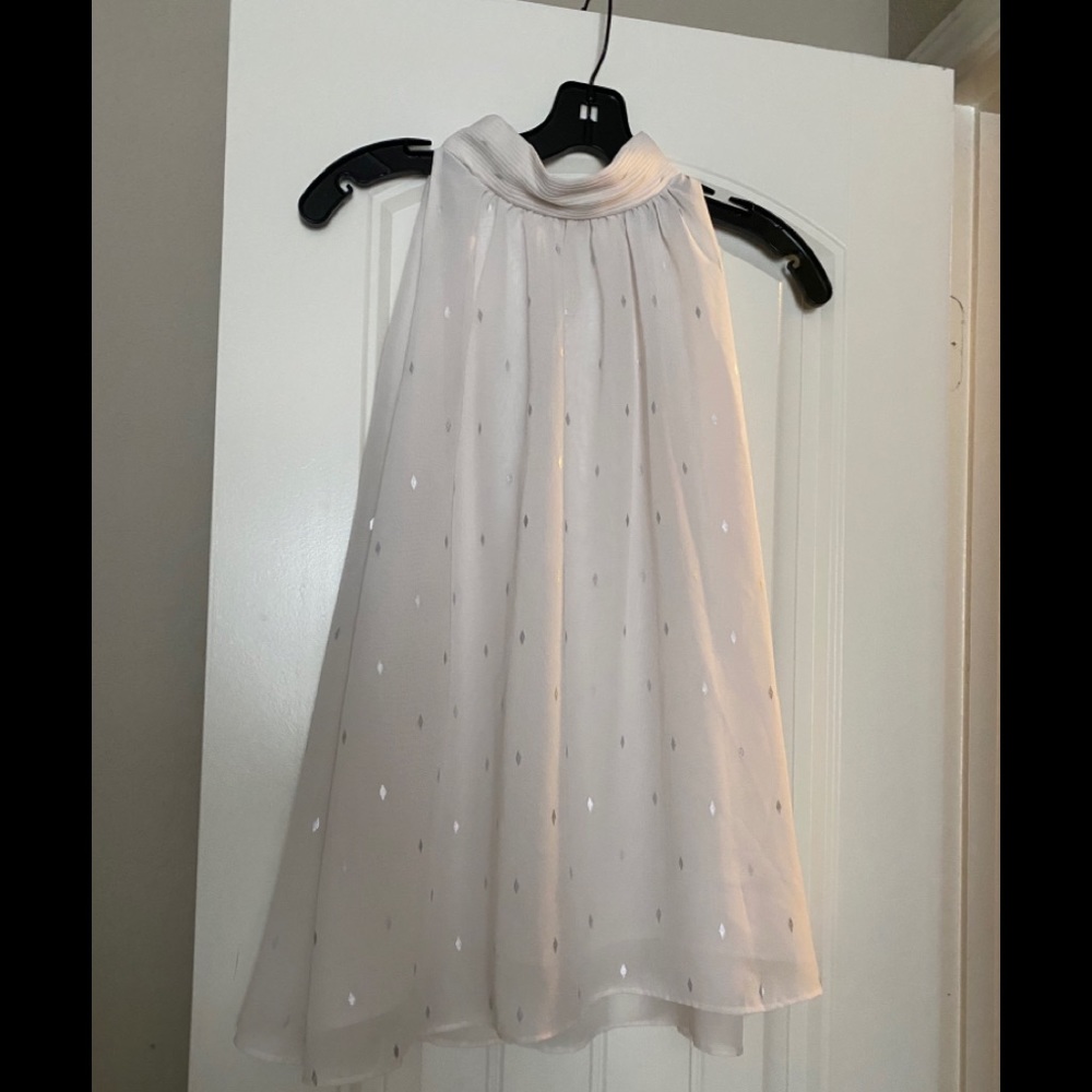 White high neck blouse